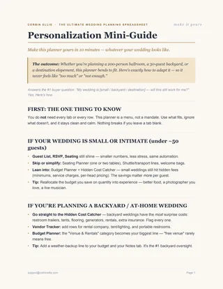 Personalization Mini-Guide bonus cover.